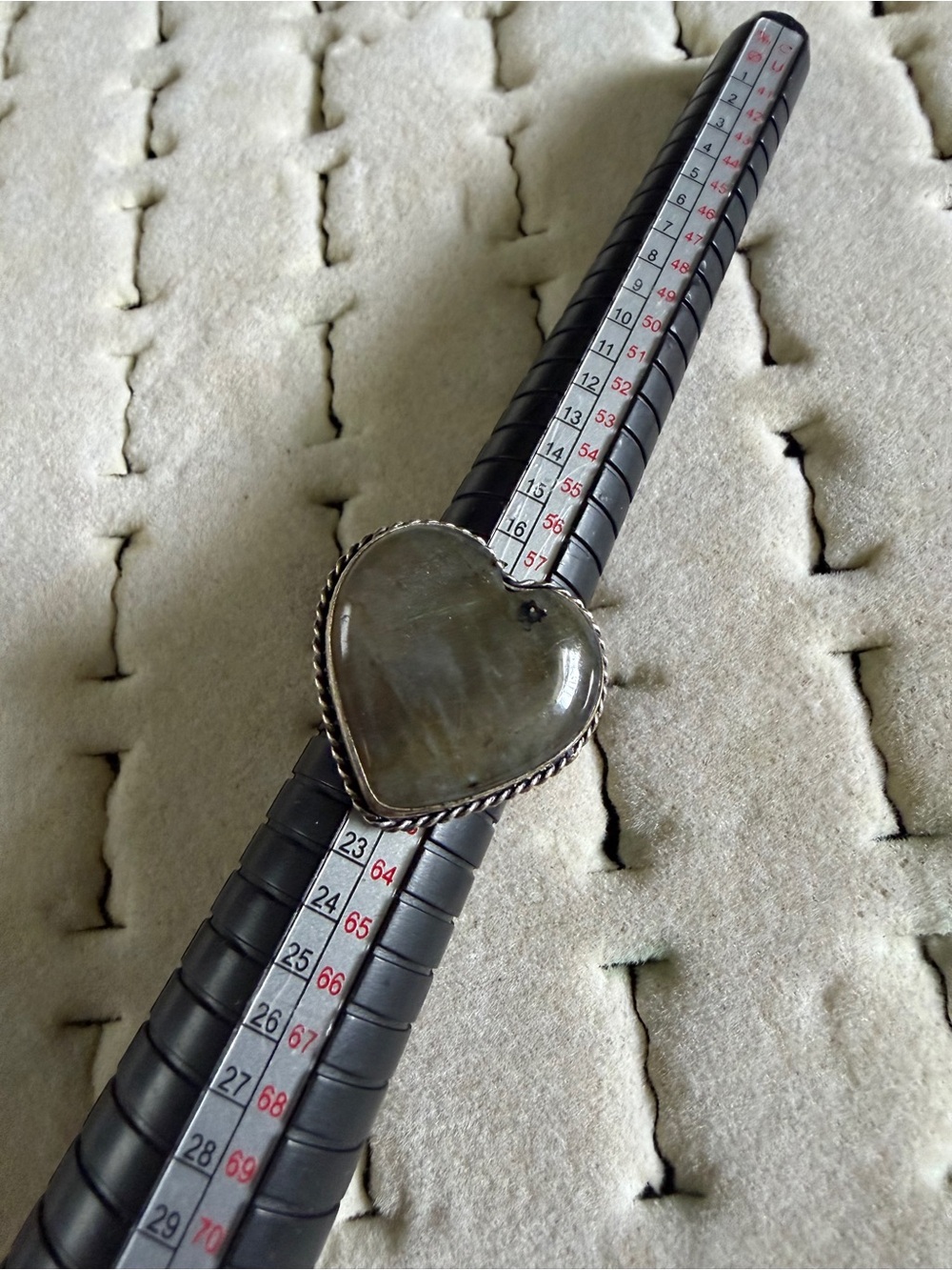 Vintage Sterling silver plated gemstone ring
